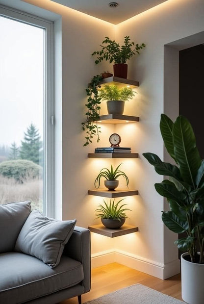 1 estante Mueble flotante con Luz integrada